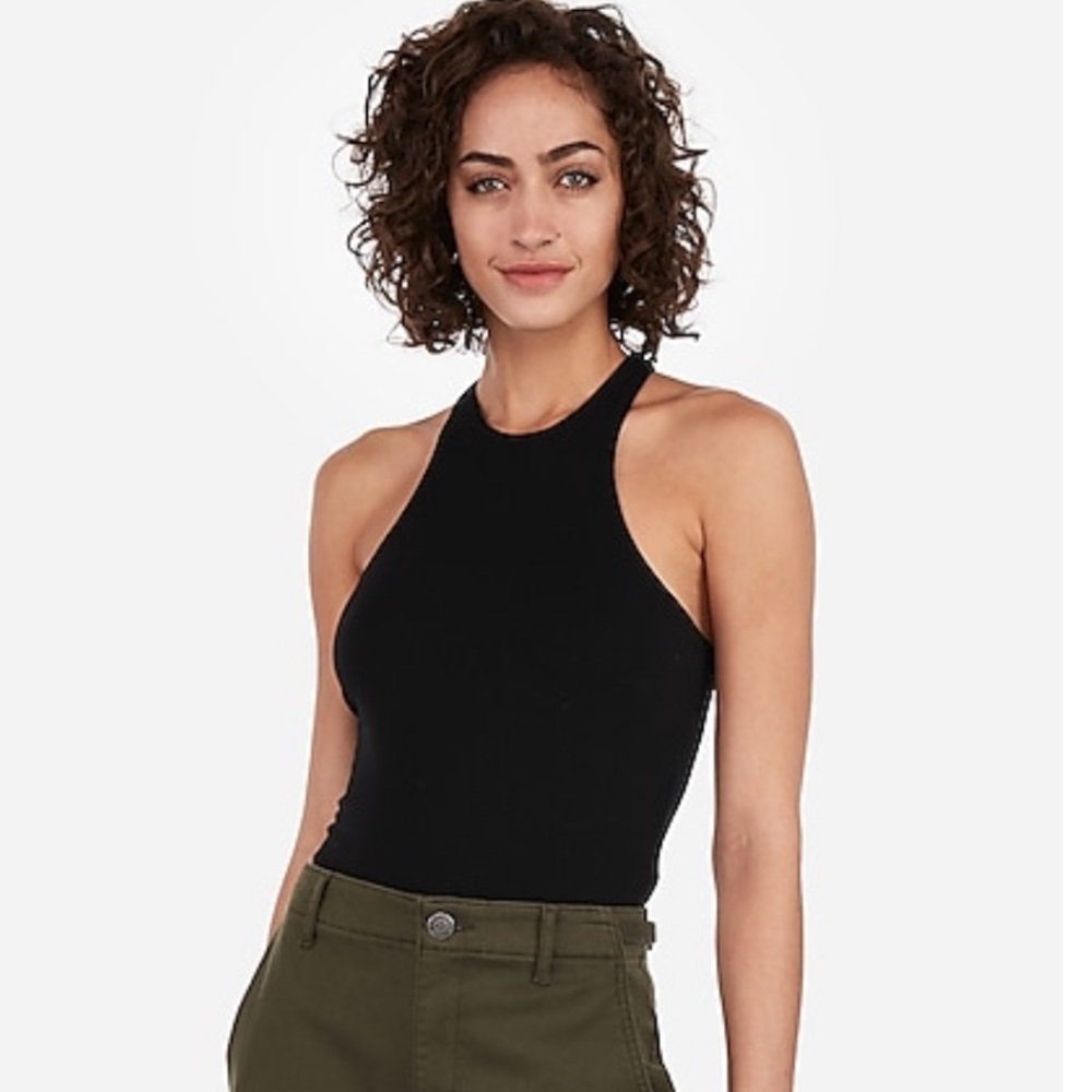 Express High Neck Cutaway Thong Bodysuit